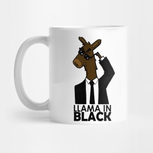 Llama in black Mug